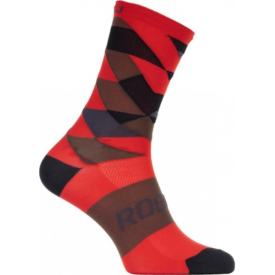 Rogelli Dizajnové funkčné ponožky SCALE 14 červené