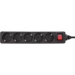 Xmart Разклонител xmart 5ГН/1.5М С КЛЮЧ gnb-05k ЧЕРЕН (3800202092424)