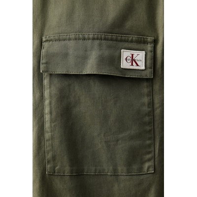 Calvin Klein сафари риза мъжка от памук с еластан (LV14RF123G)