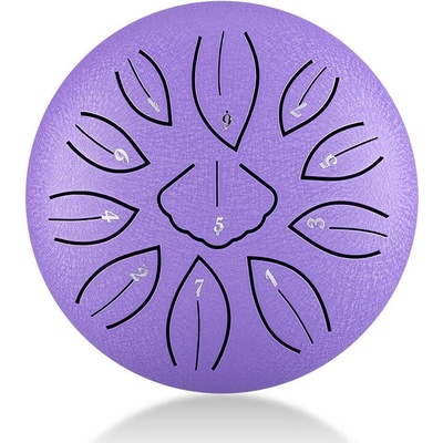 Hluru-Huashu Huashu Tongue drum Ginkgo 11 tónů C-DUR major fialový