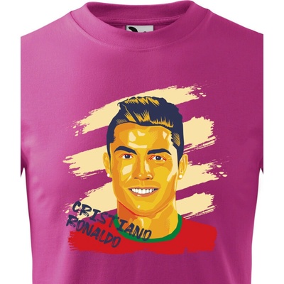 Dětské tričko Cristiano Ronaldo Purpurová Canvas Dětské tričko Bezvatriko.cz 1914 4xb/1xc
