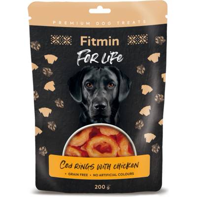 Dibaq Fitmin For Life Рибни месни кубчета с пилешко лакомство за кучета 200 g