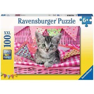 Ravensburger Пъзел Ravensburger от 100 XXL части - Сладко котенце (12985) - baby
