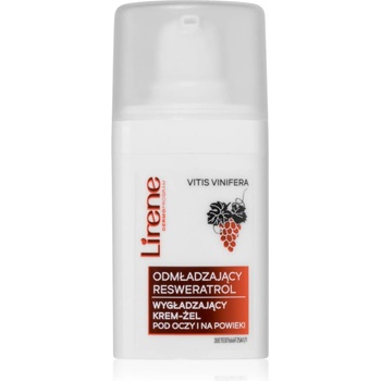 Lirene Rejuvenating Care Resveratrol Smoothing Eye & Eyelid Cream-Gel подмладяващ крем за околоочната зона против отоци и тъмни кръгове 15ml