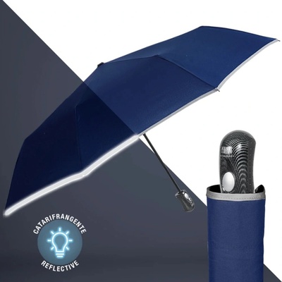 Perletti Technology 21800 deštník automatický reflexní skládací modrý
