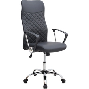 TopMebel Офис стол Novaro TopMebel с PU кожа в черен цвят 61x68x111/121cm