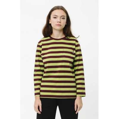 SANTA CRUZ tričko Classic Strip Pocket L/S Tee Port/Green Glow