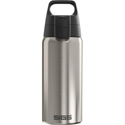 SIGG - Insulated drinking bottle - Thermos bottle Shield Therm One Brushed - carbonated drinks - leak-proof - dishwasher safe - BPA-free - 90% recycled stainless steel - silver - 0.5L - 6217.80