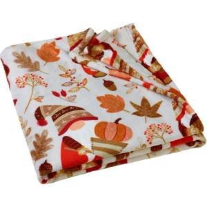 Catherine Lansfield Оранжево-кафяво одеяло от микроплюш 130x170 cm Woodland Gonks - Catherine Lansfield (DS/60257/W/130170/NT)