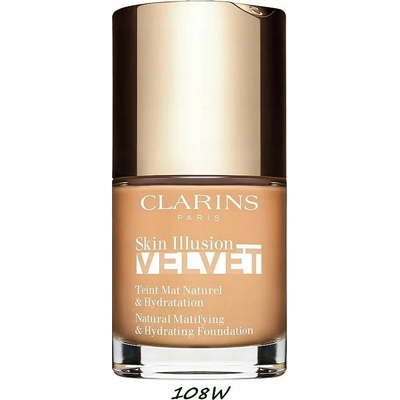 Clarins Skin Illusion Velvet Tekutý make-up s matným finišem s vyživujícím účinkem 108W 30 ml