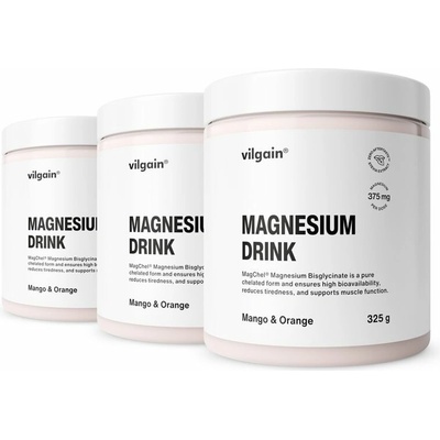Vilgain Magnesium Drink 3× Mango a pomaranč 325 g