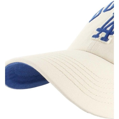 47 brand Памучна шапка с козирка 47 brand MLB Los Angeles Dodgers в бежово с апликация B-CLBFB12GWS-Y0 (B.CLBFB12GWS.Y0)