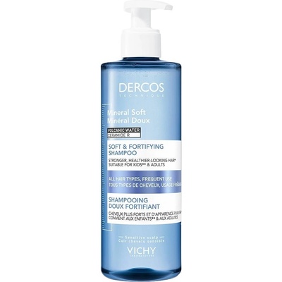 Vichy Dercos Подсилващ шампоан Mineral Soft, 400 ml