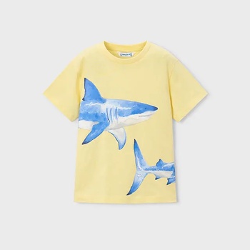MAYORAL Жълта тениска къс ръкав мотив акули за мини момче Mayoral