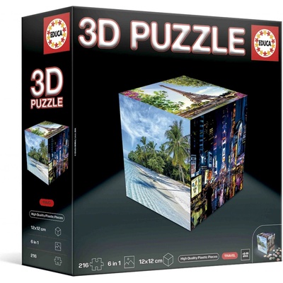 Educa 3D Puzzle cestovatelské Cube Travel 216 ks