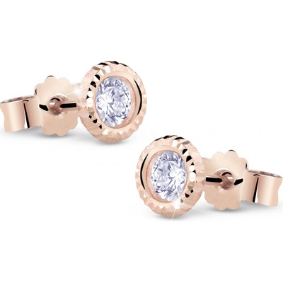 Cutie Jewellery Nežné náušnice z ružového zlata so zirkónmi Z5024-20-10-X-4