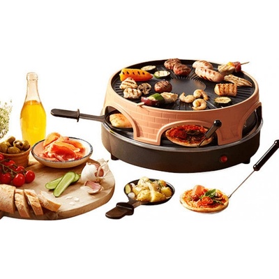 Emerio Pizza Oven, PIZZARETTE the Original, 3v1 pizza-raclette gril, patentovaný design, na mini