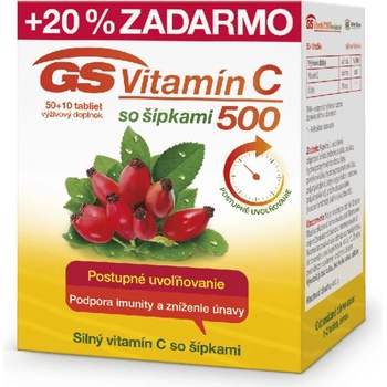 GS Vitamin C 500 se šípky 60 tabliet