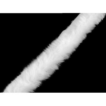 Všívacia odevná / dekoračná kožušina okrúhla šírka 1,5 cm - 1 m 1 Off White