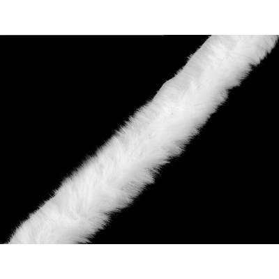 Všívacia odevná / dekoračná kožušina okrúhla šírka 1,5 cm - 1 m 1 Off White