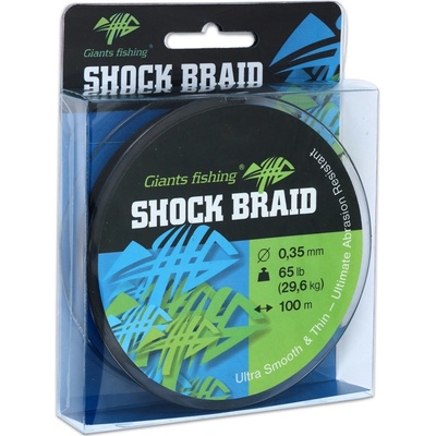 Giants Fishing Šoková šňůra Shock Braid Green zelená 100m 0,29mm