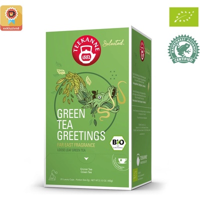 Teekanne BIO Selected. Green Tea Greetings Luxury Cup 25 x 2 g