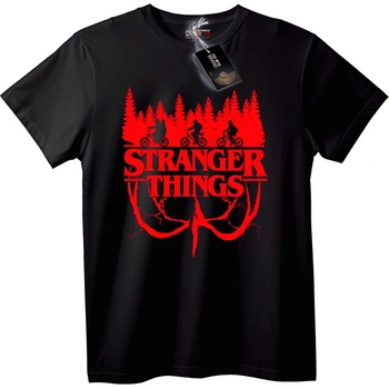 NOONEBRAND Тениска Stranger Things Червен дизайн - M, White