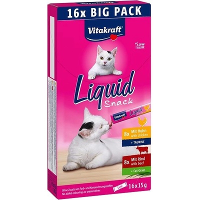 Vitakraft Cat Liquid Snack Big Pack 16 x 15 g – Zbozi.Blesk.cz