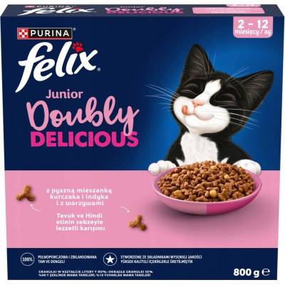 Felix Suché krmivo pre mačky kuracie mäso morčacie zelenina pre mačiatka 0,8 kg