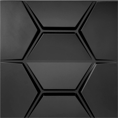 Impol Trade 3D PVC HEXAGON D154 čierny 500 x 500 mm 1ks