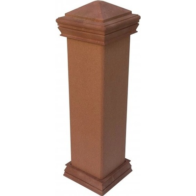 WPC plotový sloupek Nextwood, 128x128 mm, barva třešeň Výška: 2,2 metru