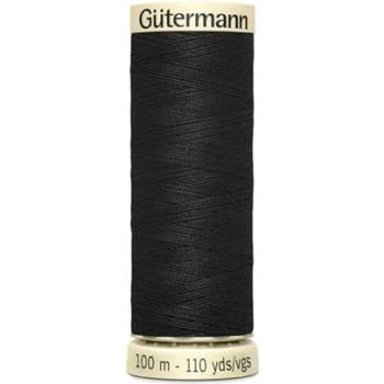 Nit PES Gütermann - univerzální síla 100 (100m) - různé barvy barva 000 - černá