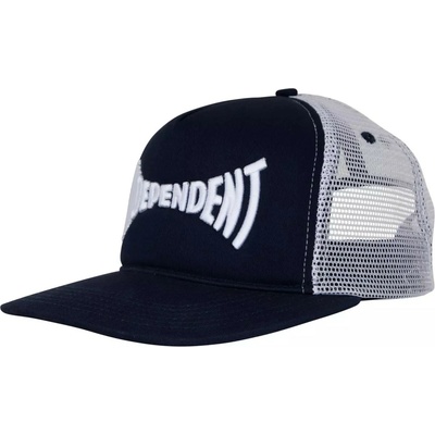 INDEPENDENT SPAN MESH TRUCKER STRUCTURED HAT WHITE/NAVY