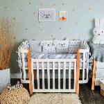 Veres Бебешки спален комплект VERES Smiling animals white-grey