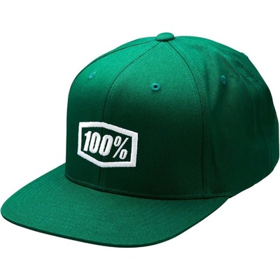 100% ICON Snapback Cap AJ Fit Forest Green