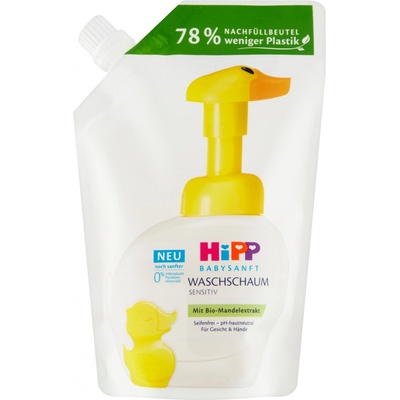 HiPP Babysanft Sensitive pěna na mytí náhradní náplň 250 ml