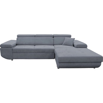 Filex Разтегателна ъглова холна гарнитура с вместително място за съхранение в l castelo дясна тъмносива (ff0034)