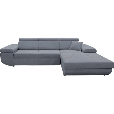 Filex Разтегателна ъглова холна гарнитура с вместително място за съхранение в l castelo дясна тъмносива (ff0034)