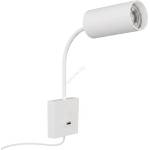 Immax 08296L - Настенна лампа PUNTO с USB порт 1xGU10/9W/230V бяла (IM1530)