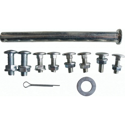 sada ke stavebnímu kolečku -šrouby, matice, osa, závlačka