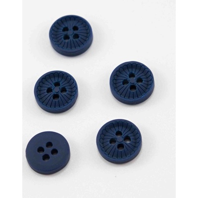 Dierkový košeľový gombík - tmavo modrý - priemer 1,2 cm