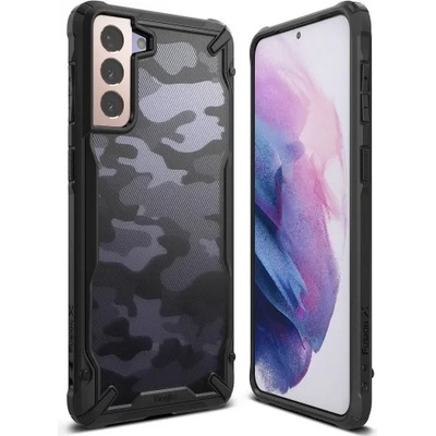 Samsung Силиконов калъф кейс Ringke FUSION X , За Samsung S21 Plus, черен Camo