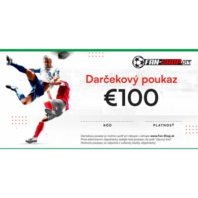 FAN-SHOP.SK Darčekový poukaz 100 € | digitálny