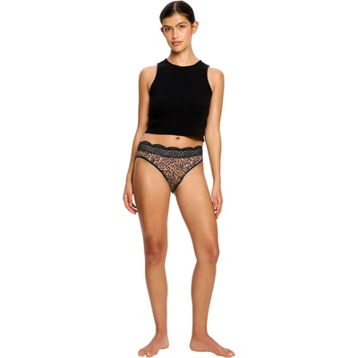Modibodi menštruačné nohavičky Sensual Hi Waist Bikini Moderate Animalia Brown
