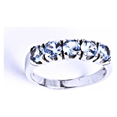 Čištín Stříbrný se syntetickým akvamarínem VR 105