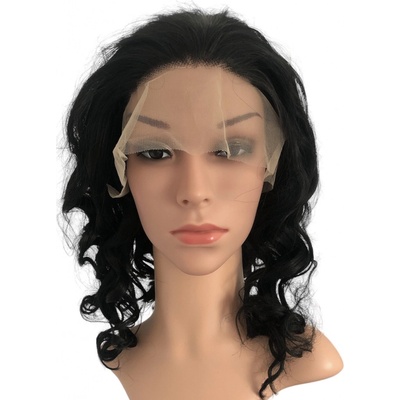 Elvina - lace front čierna polodlhá vlnitá parochňa