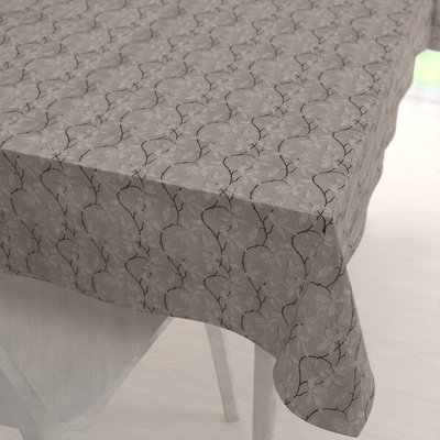 Biante Dekoračný obdĺžnikový obrus PML-086 Popínavé vetvičky na hnedosivom 120x140 cm