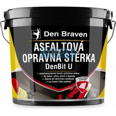 Debbex DenBit U - Asfaltová opravná stierka - 10 kg vedierko, čierna