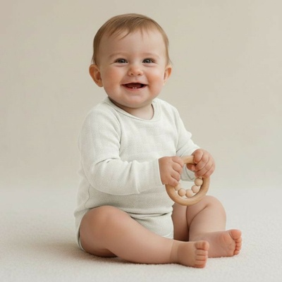 Baby Service Rastúce body biela vzor obdĺžnik