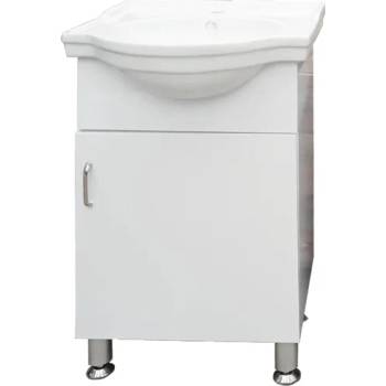 Image 1 of AMBER МЕБЕЛ ЗА БАНЯ amber-el С УМИВАЛНИК И ПЛАВНО ЗАТВАРЯНЕ sm5001 50х40х87 БЯЛ--- (sm5001)